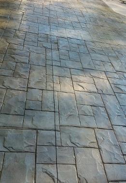 Ashler cut slate concrete